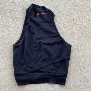 Crop top with stomach opening